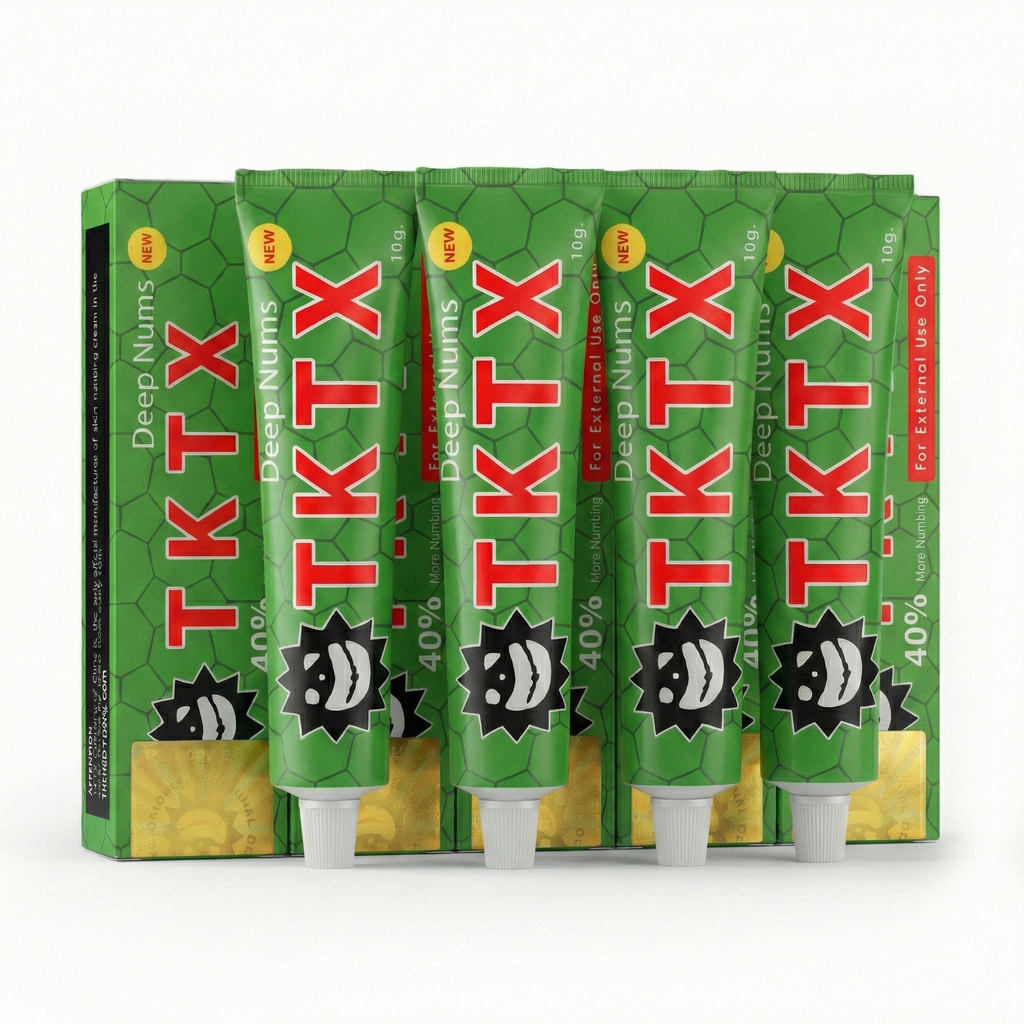 Crema TKTX VERDE 40% per TATUAGGI | depilazione con ceretta | PIERCING | MICROBLADING