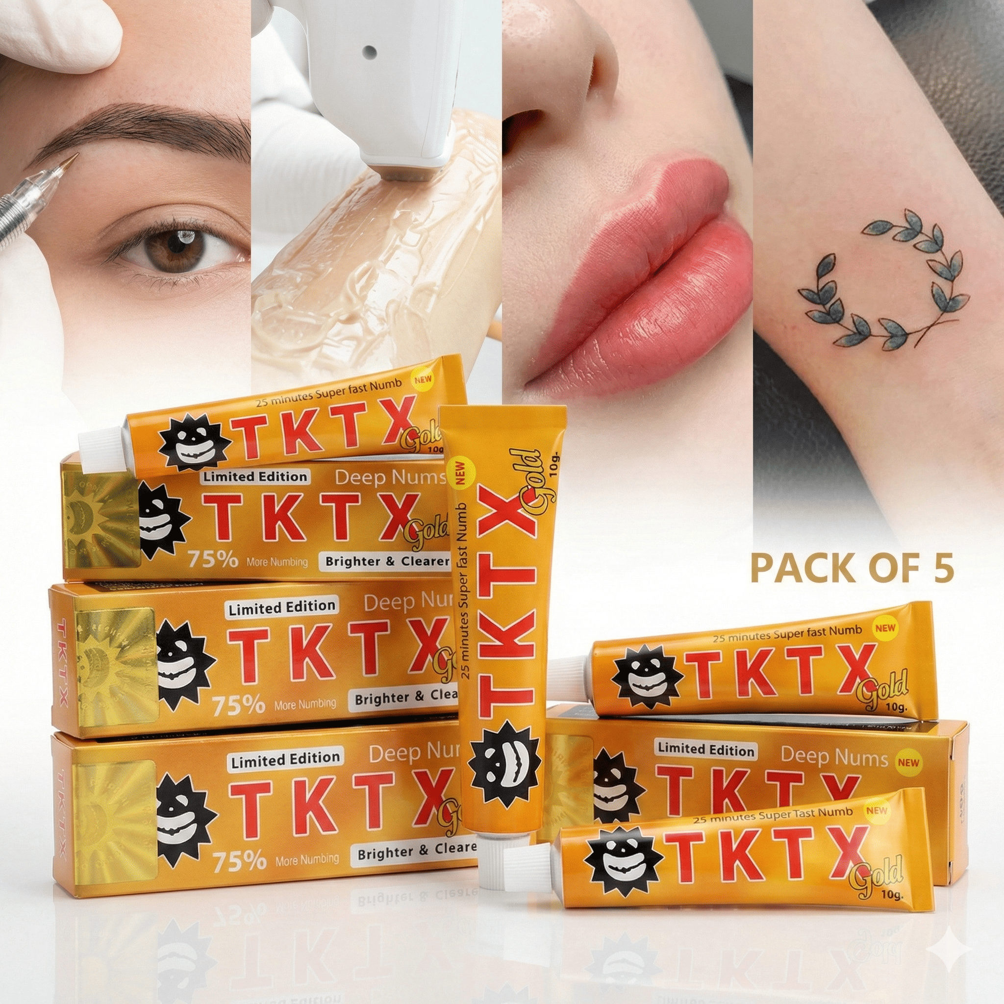 TKTX GOLD 75% PER TATUAGGI | DEPILAZIONE | PIERCING | MICROBLADING